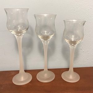 Partylite Iced Crystal trio candle holder *new